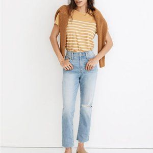New: Madewell The Curvy Perfect Vintage Jean in Coney Wash: Destroyed Edition